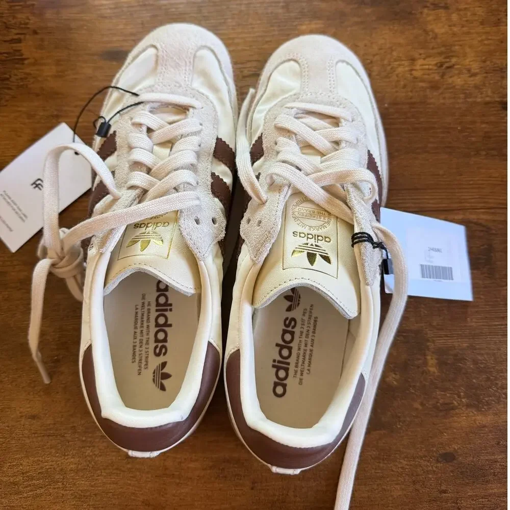 NWT Adidas Samba OG Cream White Preloved Brown Gum Size 7 - Picture 4 of 13